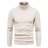 Pulls pour hommes 2024 Pull tricoté Pull à col roulé Automne Hiver Chaud Hommes Casual Polo Col Pull Garder Tricot Laine Sweate