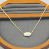 24SS Дизайнерское ожерелье Кендра Скотта Ювелирные изделия Instagram Простой овальный белый кулон в виде ракушки Короткое ожерелье Цепочка на шею Воротник-цепочка
