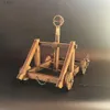 Kunst en Ambacht Torsie Enkele arm Trebuchet Catapulta Machine DIY Oude strijdwagen Model Belegeringsauto Houten 3D-puzzel Montage nodig YQ240119