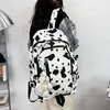 Sacos preto branco vaca zebra padrão mochila escola sacos de livro mochila viagem portátil bonito