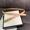 Mens Luxury Designer Belt Belts for Women Designer Width 2.3cm Ceinture Letter G Bronze Buckle Leather Business Men Belt