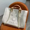 Luxury Classic Damskie torby ręczne na płótnie torba plażowa TOTE torebki moda Kobieta duża pojemność Małe paczki łańcucha duże torebki crossbody Cat6 Factory Online 70% Sprzedaż