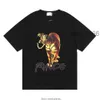 Summer Men t Shirts Ins American Fashion Brand Rhude Tiger Hd Printed Cotton Short Sleeve T-shirt Men's and Women's Large Pullover 7GDR