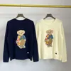 Designer rl polo ralp laurens orso maglione femminile fumetto inverno pullover casual con cappuccio in maglia 2024 Nuove maniche lunghe ricamate camicie a collo ricamato CNAN