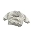 Hoodies Sweatshirts 2023 Winter Ldren New Long Sweeve Dark Sweatshirt بالإضافة إلى مخملية سميكة للبنات رسالة Pullover Boys Vintage Sweatshirt H240508