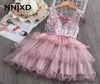 Sommer Kleinkind Mädchen Spitze Kuchen Kleid Kinder Ärmellose Blumen Mesh Brautkleider Kinder Kleidung Für Baby 3 bis 8 Jahre 2204182975906