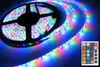 RGB LED Strip Light 3528 SMD 50M 50 MTER 10 ROLLS 300 LEDS مرنة مضاد للماء +24KEY IR Remote Controller 12V 2A محول الطاقة LL