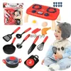 Kitchens Play Food Play Kitchen Accessories Set Of 14 Electrical Toys Pretend Kitchen Set Pre-Kindergarten Toys Cookware Toys With Sound For Homevaiduryb