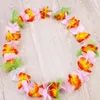 Dekorativa blommor 12 PCS prydnadstillbehör strand tema Party Decorations Flower Necklace Hawaiian
