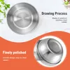 Plates Stainless Steel Small Seasoning Bowls Dishes Round Appetizer Saucers Flavor