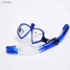 Dykningstillbehör Fashion Snorkling Mask Snorkel Set Diving Mask Swimming Goggles Snorkel är lämplig för GoPro Underwater Sports Camera YQ240119