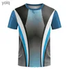 Homens camisetas Mens Ténis de Mesa T-shirt Verão Fitness Manga Curta Badminton Treinamento Roupas Mulheres Secagem Rápida Sportswear Impresso Topsyolq