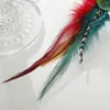 Dangle Earrings Lureme Boho Multicolor Pheasant Peathers for Women Girls Big Drop arrings (ER006406-3)