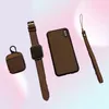 3PIESE SET AMPLOSE PHOPENT CASES FOR iPhone 14 13 12 PRO MAX MINI 11 11PRO X XS XR XSMAX PU LEATHERSION AIRPODS DESIGNER WATTERBAN5370505