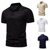 Herren Polos 2024 Hochwertiges Sommer Revers Kurzarm T-Shirt Dot Europäische Größe Casual Poloshirt