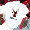 Família combina com roupas personalizadas de impressão de veados matng camisetas camisetas de natal