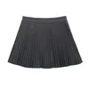 Skirts Pleated Mini For Women Grey High Waist Skirt Shorts Woman Autumn Winter Women's Skort Ruched Short