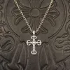 2024 Designer Brand Cross Ch Necklace For Women Luxury Chromes Croquet Flame Mens Hip Hop Old Sweater Chain Heart Men Classic Jewelry Pendant Neckchain 01o0