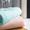 Handduk Bomull Waffle Bath Handdukar för vuxna Vanlig tvättduk Ansikt Bad Towel Bathtowel