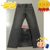 Jean Man Mens Jeans Purple Ksubi Designer Black Skinny Stickers Light Wash Rock -Rock Rock Resival Resist