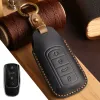 Car Key Cover Case for Chery Tiggo 8 Pro 2021 Car Key Case 4 Buttons Remote Control Keyring Fob Holder Genuine Leather