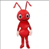 Costume de mascotte de fourmi rouge, tenue de personnage de dessin animé, robe de soirée fantaisie d'halloween et de noël, taille adulte, tenue d'extérieur d'anniversaire