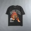 Herr t-shirts hon tiger tryck t-shirt för män kvinnor 240 g 100% bomullspar t-shirts skateboard kort ärm tee toppar unisexyolq