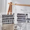 Hangers Pants Space Saving Collapsible Multifunctional Rack Hanger Magic Scarf Organizer With Clips For