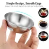 Plates Stainless Steel Small Seasoning Bowls Dishes Round Appetizer Saucers Flavor