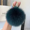 Portachiavi in vera pelliccia con ciondolo portachiavi per auto coreano carino di alta qualità con palla di peluche portachiavi per gioielli da donna