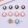 Charms 10pcs Y2k Fashion Beauty Head Pendant Alloy Charm Design Jewelry Handmade Metal Decoration For Gifts