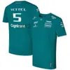 För Aston Martin Vettel Stroll F1 2022 Team Driver T-shirt Summer Men's Sports Racing Car Fans snabbtorkande Green Ajvy