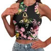 Kvinnors tankar Polynesiska stam Samoan Totem Tatuering Samoa Butterfly Prints Summer Girl O-Neck ärmlös stilfull Vest Vacation Street