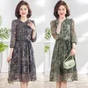 Party Dresses 2024 Boho Printing Chiffon Light Elegant Dress Summer Fashion Round Neck Midi Women Hight Quality Bodycon Vestido