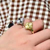 Mode fyra bladklöver ring naturlig skal ädelsten guld pläterad kvinna designer t0p högsta räknekvalitet klassisk stil gåva till flickvän