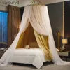Mosquito Net Net Pył odporny na komary zintegrowane zaciemnienie łóżka zaciemniająca kopuła wisząca tkanin