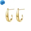 CZCITY 925 Sterling Silver Women Hoop Earrings 14K Gold Jewelry Wholesale