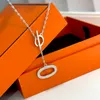 Designer Luxe S925 Sterling Zilveren Ketting Gegalvaniseerd 18K Goud Klassiek Varken Neus OT Gesp Ingelegd Diamant Paar Stijl Tweekleurig Dames Charme Sieraden Meisje Cadeau