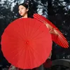 Regenschirme Hochzeit Roter Regenschirm aus geöltem Papier Hanfu-Regenschirm Frau im chinesischen Stil Hochzeit Seidenschirm Dekoration Sonnenschirm Paraguas Sombrilla