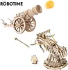 Arts and Crafts Robotime 3D Wooden Puzzle Medieval Siege Weapons Game Assembly Set Gift for Children Teens Adult War Strategy Toy KW401 KW801 YQ240119