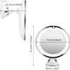 2PCS Mirrors Flexible 10x Magnifying Mirror LED LightingTouch Screen Portable Dressing Table Makeup Dry Battery