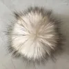 Halsdukar högkvalitativ verklig tvättbjörn päls pompoms handgjorda mink pom poms bollar naturliga pompon för diy hattar väskor skor