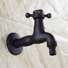 Badezimmer-Waschtischarmaturen Vidric im europäischen Stil, schwarz, antik bronziertes Messing, Mopp, Pool-Wasserhahn, Wandmontage, Waschmaschine, Gartenhahn, Bibcock