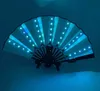 LED-Lichter-Ventilator, blinkend, faltbar, tanzender Ventilator, Nachtshow, leuchtender DJ, fluoreszierend, für Bar, Club, Glühen, Partyzubehör, bunt leuchtende Handventilatoren