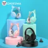 Kulaklık Onikuma K9 Kablolu Kulaklıklar RGB Işıklı Esnek HD MIC Oyun Kulaklığı Oyuncu 7.1 PC Gamer için Surround Bilgisayar Kulaklıkları
