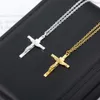 Collier pendentif populaire en or 18 carats avec croix de jésus, bijoux chrétiens à la mode pour hommes