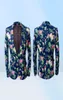 Flora Printing 2 Piece Suits Set Men Wedding Prom Dress Suits Blzer With Pants Mens Slim Fit One Button Terno Masculino2075703