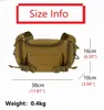 Sacs de plein air 1000D imperméable Oxford hommes ceinture Fanny Pack épaule messager sac tactique poitrine BagsH24119