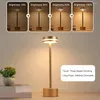 Table Lamps LED Lamp Rechargeable Touch Switch Aluminum Bedside Bedroom Three-color Dimming Restaurant Atmosphere