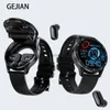 Smartwatches GEJIAN X7 Headset Smart Watch TWS Zwei in einem drahtlosen Bluetooth Dual Headset Anruf Gesundheit Blutdruck Sport Musik Smartwatch